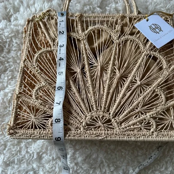House of Harlow Sunny Days Woven Purse Liner Removable Crossbody Strap NEW - Picture 8 of 14